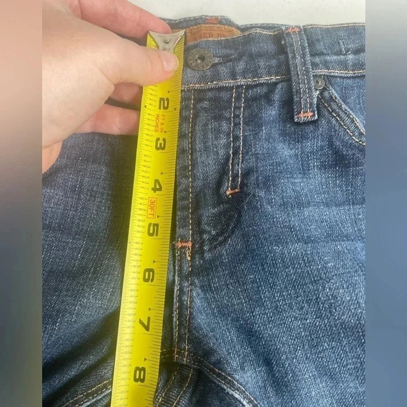 🎯 James Jeans Dry‎ Aged Denim Straight Low Rise Jimmy Istanbul Jeans Sz 26 0163 - Picture 10 of 12